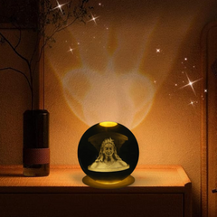 Adiyogi 3D Crystal Ball Lamp By Mokshima (FREE 1 YEAR WARRANTY)